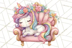 Fashion Glam Unicorn Clip Art for Printables, Unicorn Png Product Image 5