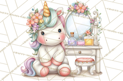 Fashion Glam Unicorn Clip Art for Printables, Unicorn Png Product Image 3