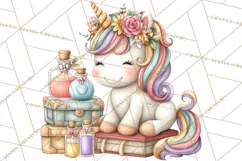 Fashion Glam Unicorn Clip Art for Printables, Unicorn Png Product Image 4
