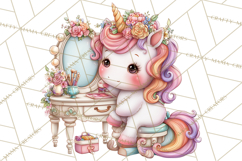 Fashion Glam Unicorn Clip Art for Printables, Unicorn Png Product Image 5
