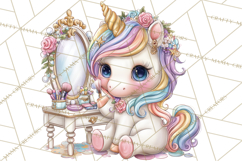 Fashion Glam Unicorn Clip Art for Printables, Unicorn Png Product Image 2