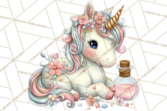 Fashion Glam Unicorn Clip Art for Printables, Unicorn Png Product Image 3