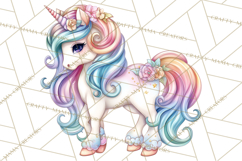 Fashion Glam Unicorn Clip Art for Printables, Unicorn Png Product Image 5