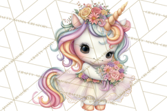 Fashion Glam Unicorn Clip Art for Printables, Unicorn Png Product Image 2
