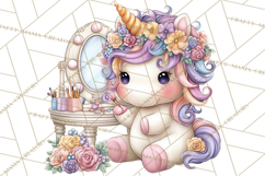 Fashion Glam Unicorn Clip Art for Printables, Unicorn Png Product Image 3