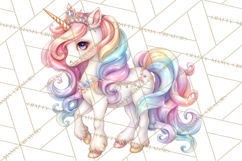 Fashion Glam Unicorn Clip Art for Printables, Unicorn Png Product Image 4