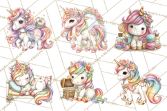 Fashion Glam Unicorn Clip Art for Printables, Unicorn Png Product Image 5