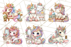 Fashion Glam Unicorn Clip Art for Printables, Unicorn Png Product Image 8