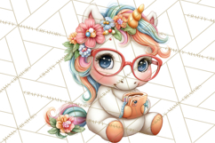 Fashion Glam Unicorn Clip Art for Printables, Unicorn Png Product Image 3