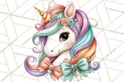 Fashion Glam Unicorn Clip Art for Printables, Unicorn Png Product Image 4