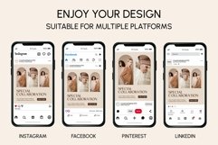 Glamour Fashion Beige Instagram Templates| CANVA Product Image 10