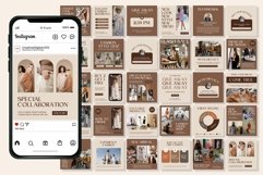 Glamour Fashion Beige Instagram Templates| CANVA Product Image 4