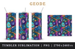 Glamourous geode 3D crystal with vibrant colors glamour and shimmering effects seamless pattern design wraps sublimation bundle for 20 oz tumbler
