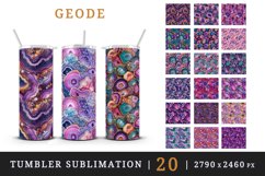 Glamourous geode 3D crystal with vibrant colors glamour and shimmering effects seamless pattern design wraps sublimation bundle for 20 oz tumbler