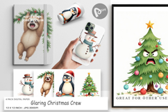 Digital Paper Glaring Christmas Crew Product Image 1