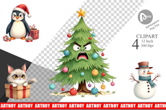 Glaring Christmas Crew Clipart Product Image 1