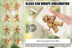 Glass Can Glaring Gingerbread Man Product Image 1