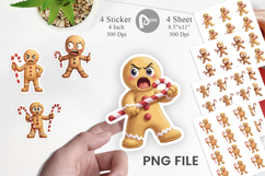 Glaring Gingerbread Man Sticker Product Image 1