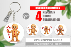 Keychain Glaring Gingerbread Man Product Image 1