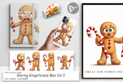 Digital Paper Glaring Gingerbread Man Product Image 1