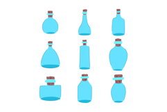 glass bottle set cartoon Product Image 1