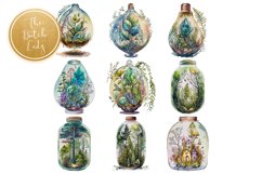 Micro Worlds in Glass Bulb Clipart Set - 25 .PNG Files Product Image 3