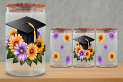 Graduation Glass Can Wrap 16oz | Class of 2025 Glass wrap Product Image 1