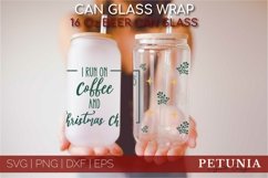 CHRISTMAS CAN GLAS WRAP SVG CUT FILE BEING USED AS A CHRISTMAS BEER CAN GLASS WRAP PRINT