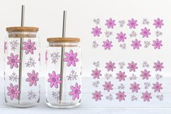 Floral Libbey Glass Wraps | Glass Can Flower Wrap SVG Product Image 4