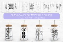 Glass Can Wrap Bundle | Sublimation Glass PNG | Glass Wrap Product Image 1