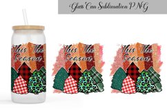 Christmas Glass Can Wrap | Christmas Tree Sublimation Product Image 1