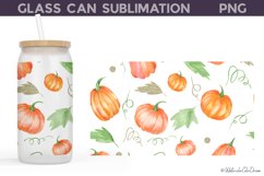 Pumpkin Libbey Wrap | Thanksgiving Glass Can Sublimation Product Image 2