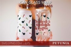 CHRISTMAS CAN GLAS WRAP SVG CUT FILE BEING USED AS A CHRISTMAS BEER CAN GLASS WRAP PRINT