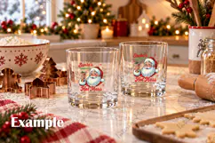Christmas Mockup Glass Tumbler with Festive Holiday K Product Image 3