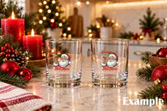 Christmas Mockup Glass Tumbler with Festive Holiday Product Image 3