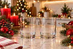Christmas Mockup Glass Tumbler with Festive Holiday Product Image 2