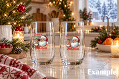 Christmas Mockup Glass Tumbler with Festive Holiday Product Image 3