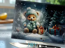 CHRISTMAS KITCHEN GLASS CUTTING BOARD PNG DESIGN Product Image 4