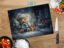 CHRISTMAS KITCHEN GLASS CUTTING BOARD PNG DESIGN Product Image 3