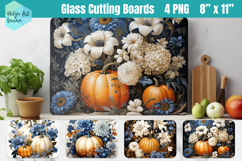 Pumpkin Glass Cutting Boards Kitchen Product Image 1
