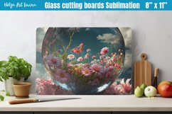 Glass Cutting Boards Kitchen | 3d flowers Product Image 1