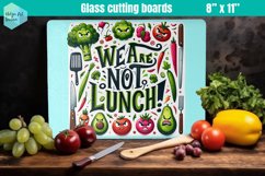 Glass Cutting Boards Kitchen | Angry vegetables Product Image 1