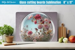 Glass Cutting Boards Kitchen | 3d flowers Product Image 1