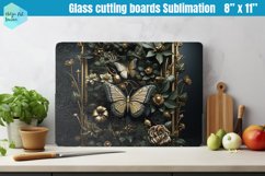 3D Butterfly Glass Cutting Boards Kitchen Product Image 1