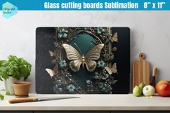 3D Butterfly Glass Cutting Boards Kitchen Product Image 1