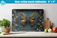 3D Butterfly Glass Cutting Boards Kitchen Product Image 1