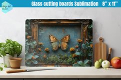 3D Butterfly Glass Cutting Boards Kitchen Product Image 1