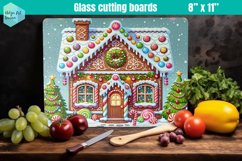 Gingerbread house Glass Cutting Boards Kitchen Product Image 1