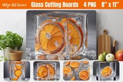 Glass Cutting Boards Kitchen |ice Orange Product Image 1