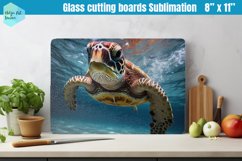 Glass Cutting Boards Kitchen | Sea turtle PNG Product Image 1